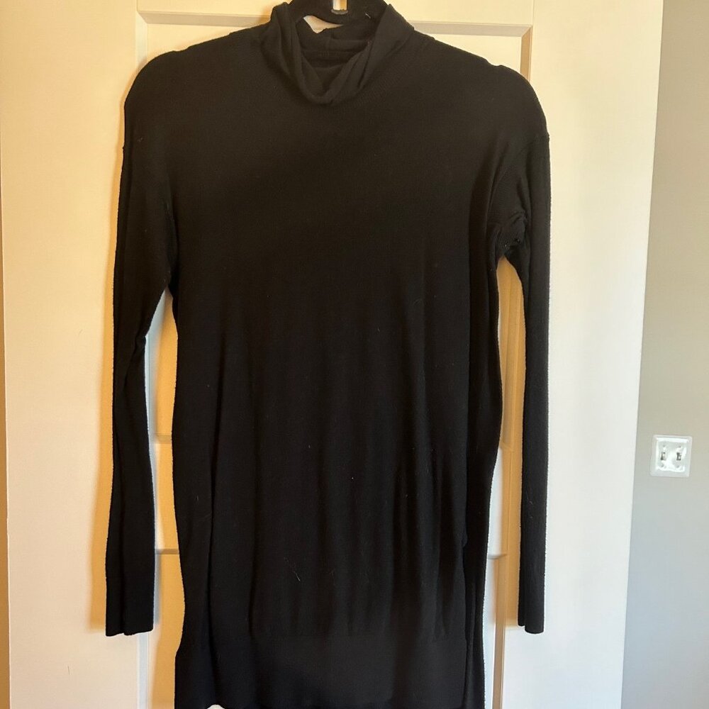 SPLENDID High Low Turtle Neck Sweater with Slit Sides